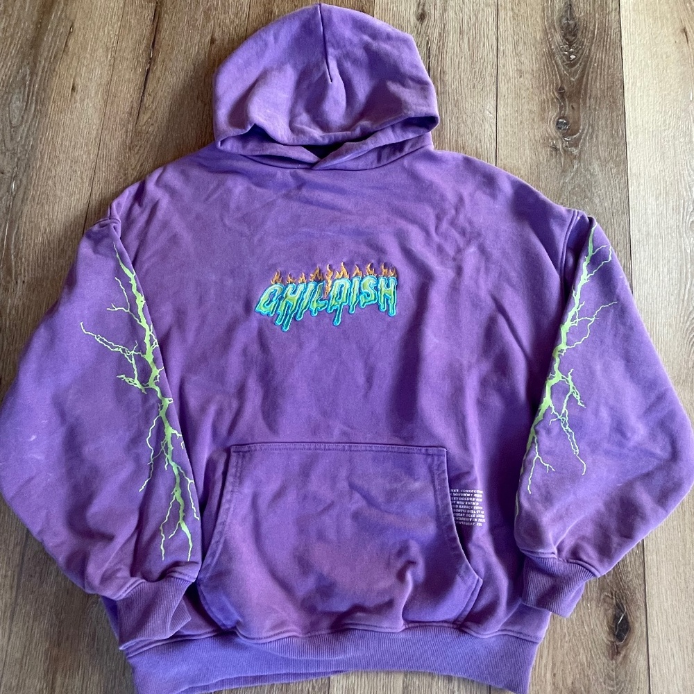 Childish Vintage Racing 95 Robs Motor Purple Hoodie Size S